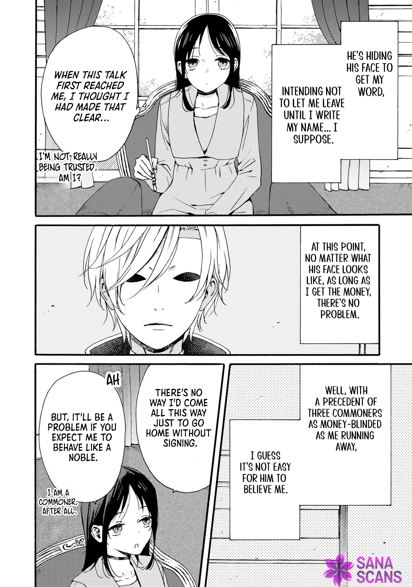 A Money-Loving Commoner’s Contract Marriage with a Self-Doubting Noble Chapter 1 - . Page 6