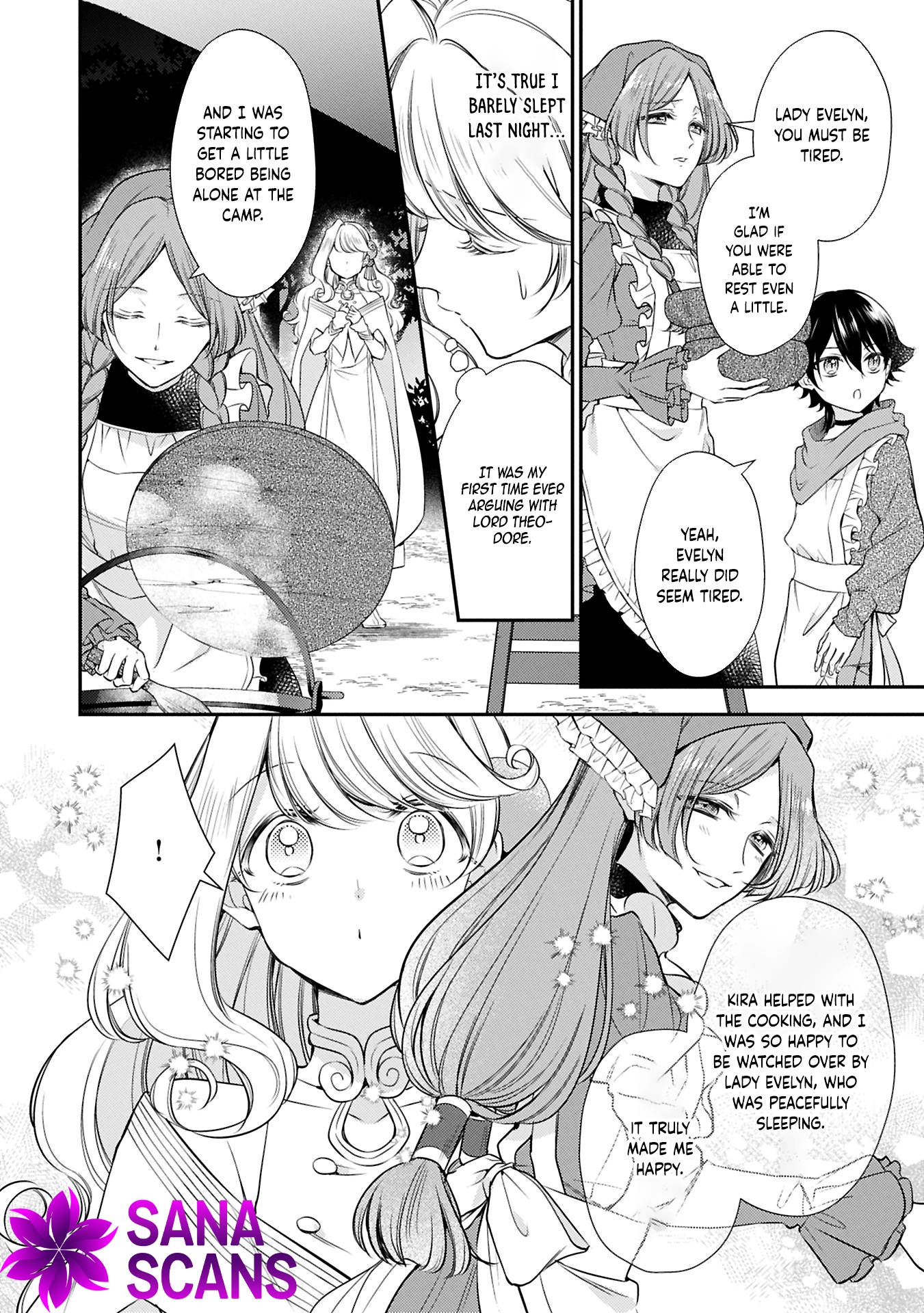 Even Exiled, She's Still the Beloved Saint! St. Evelyn's Weird and Wonderful Friends Chapter 12 - . Page 4