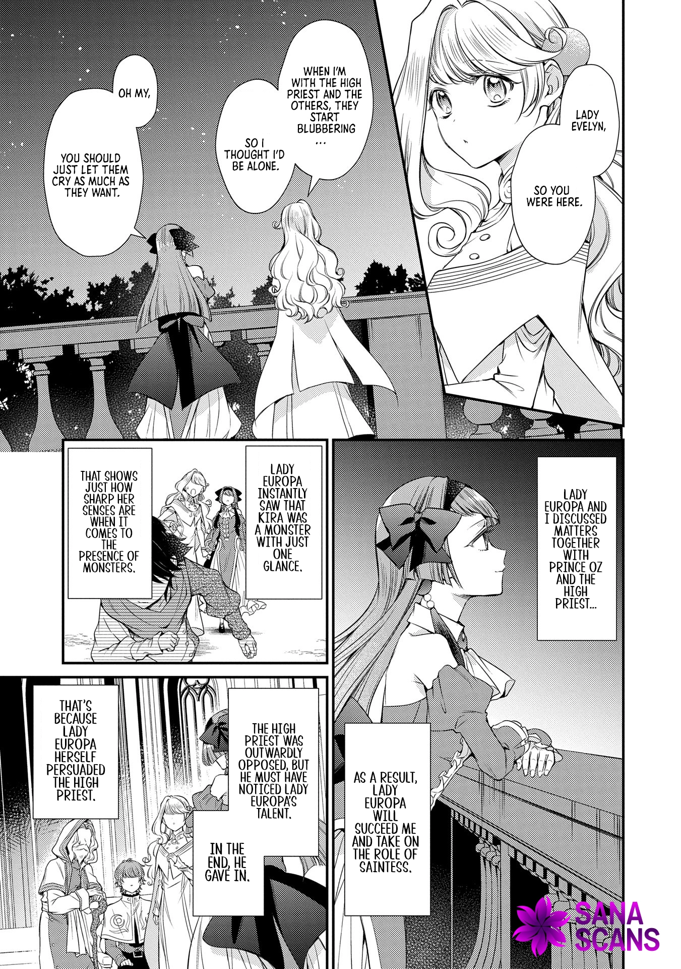 Even Exiled, She's Still the Beloved Saint! St. Evelyn's Weird and Wonderful Friends Chapter 8 - . Page 25