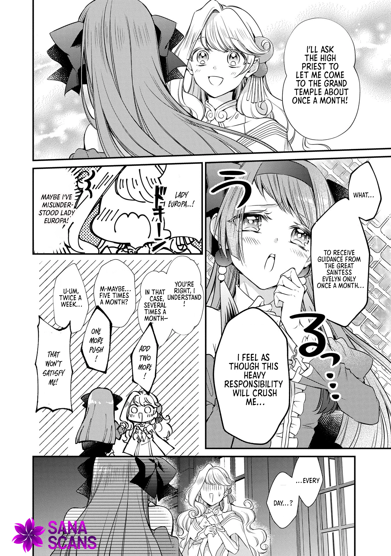 Even Exiled, She's Still the Beloved Saint! St. Evelyn's Weird and Wonderful Friends Chapter 8 - . Page 28