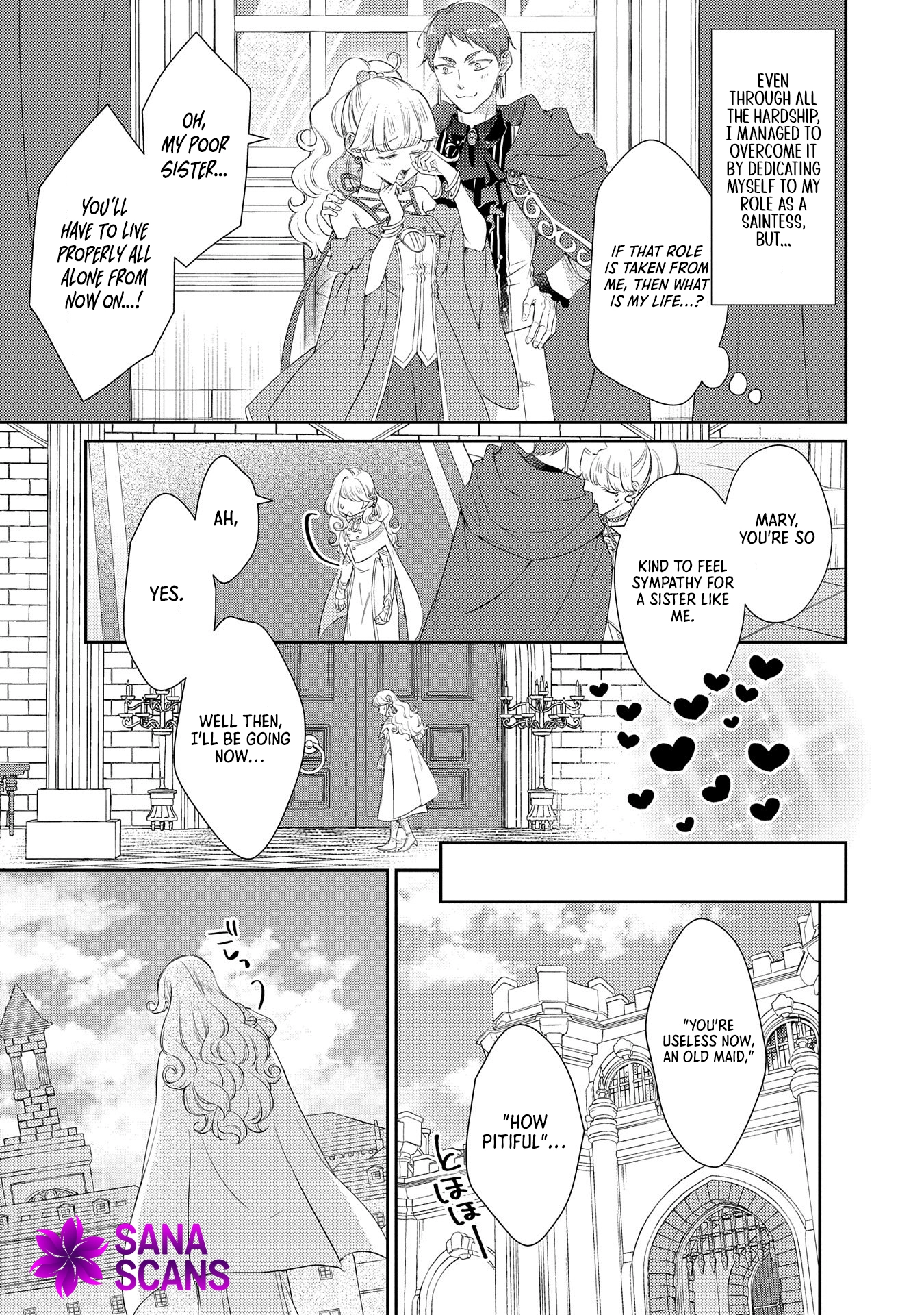 Even Exiled, She's Still the Beloved Saint! St. Evelyn's Weird and Wonderful Friends Chapter 1 Page 9