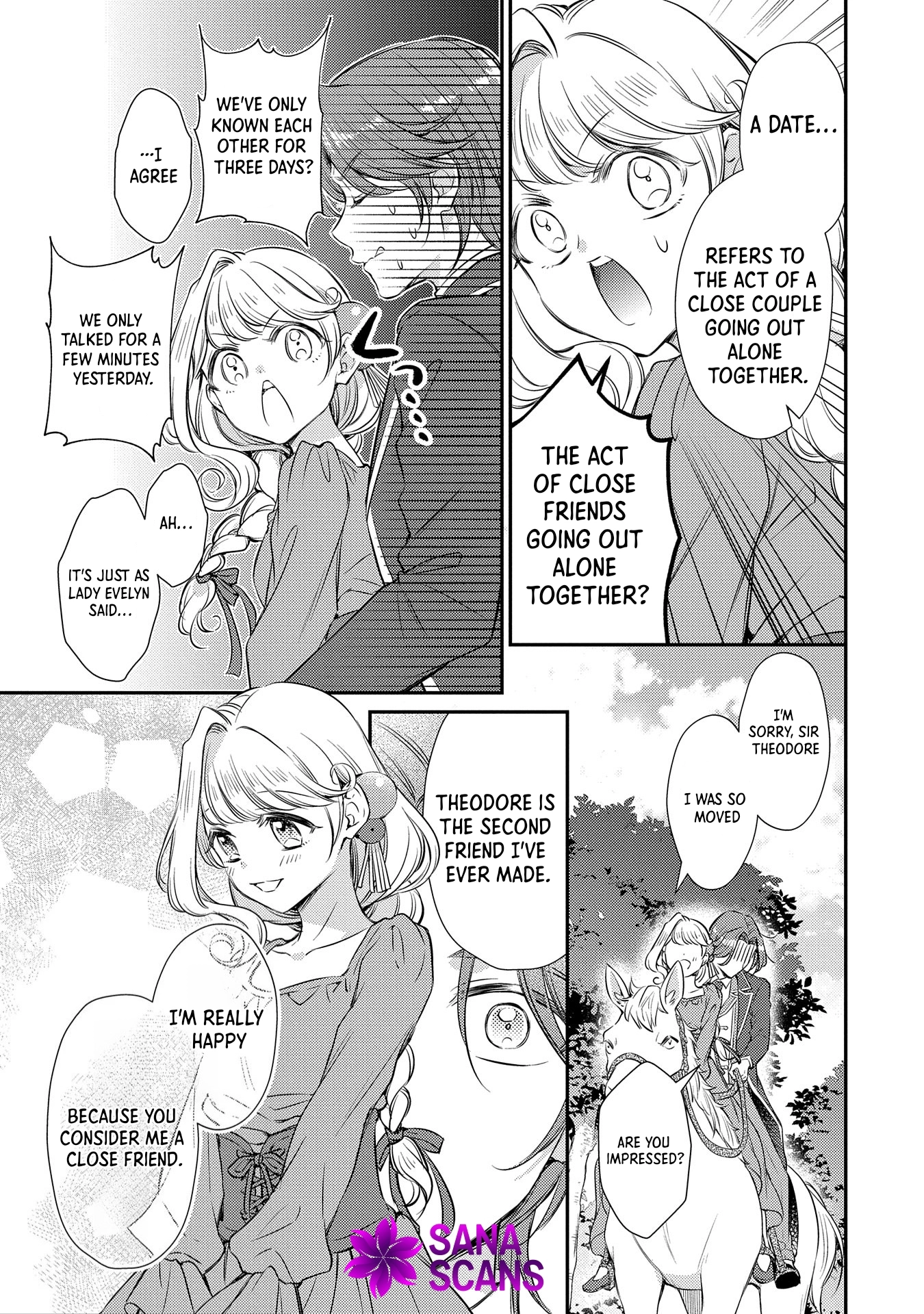 Even Exiled, She's Still the Beloved Saint! St. Evelyn's Weird and Wonderful Friends Chapter 4 Page 13