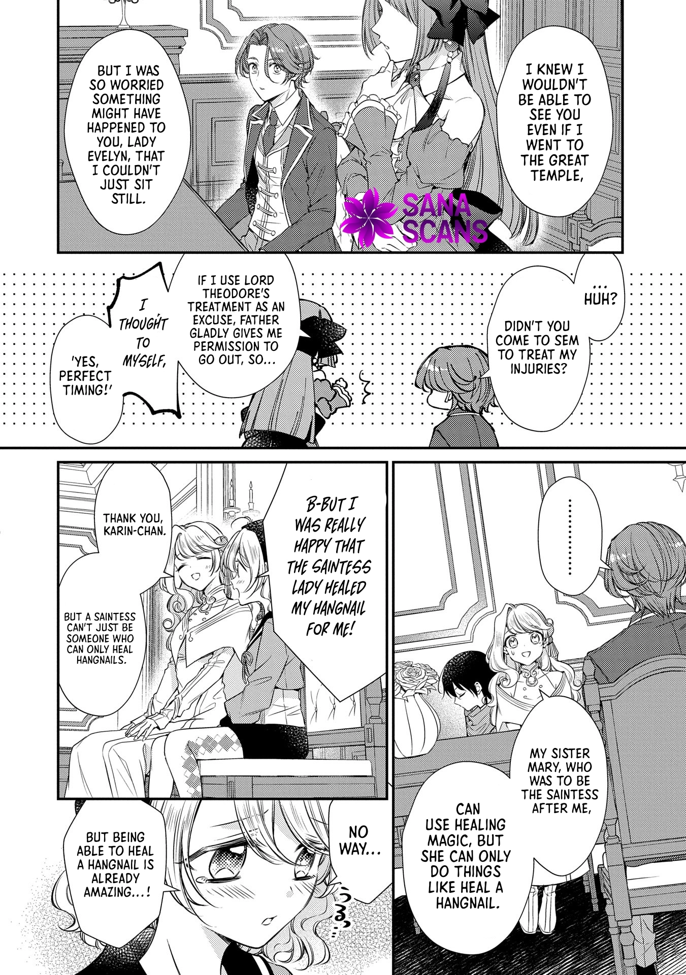 Even Exiled, She's Still the Beloved Saint! St. Evelyn's Weird and Wonderful Friends Chapter 7 Page 12