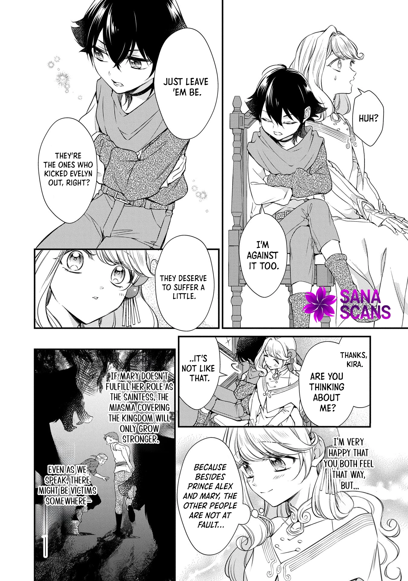 Even Exiled, She's Still the Beloved Saint! St. Evelyn's Weird and Wonderful Friends Chapter 7 Page 14