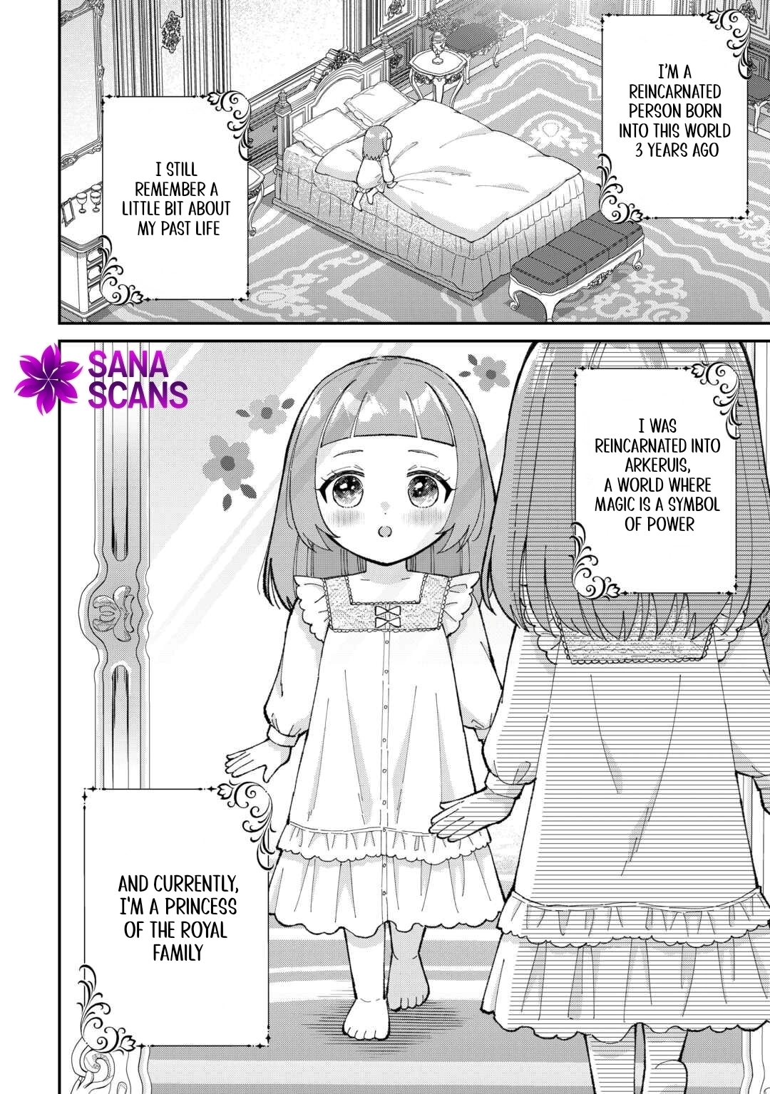 My Family Is Overpowered!  The Reincarnated Youngest Princess Saves the World While Being Spoiled Chapter 1 - . Page 14