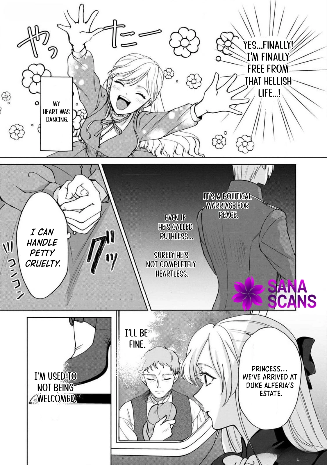 The Abandoned Princess Becomes the Bride of the Coldhearted Duke Who Can’t Hide His Love Chapter 1 Page 9