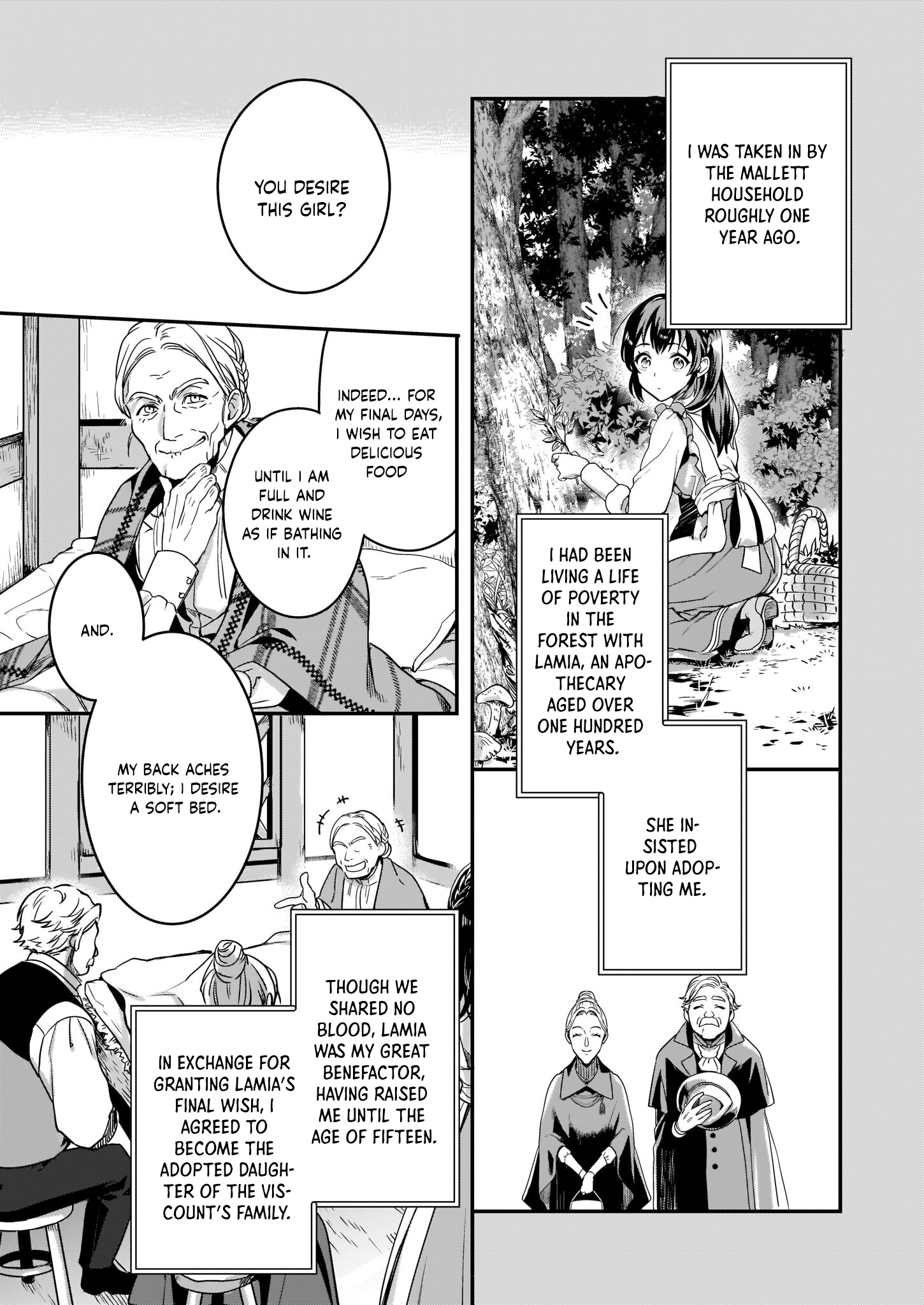 The Exiled Former Lady Loved by a Prince She Found in the Forest, Awakening as a Saint. Chapter 1 Page 17