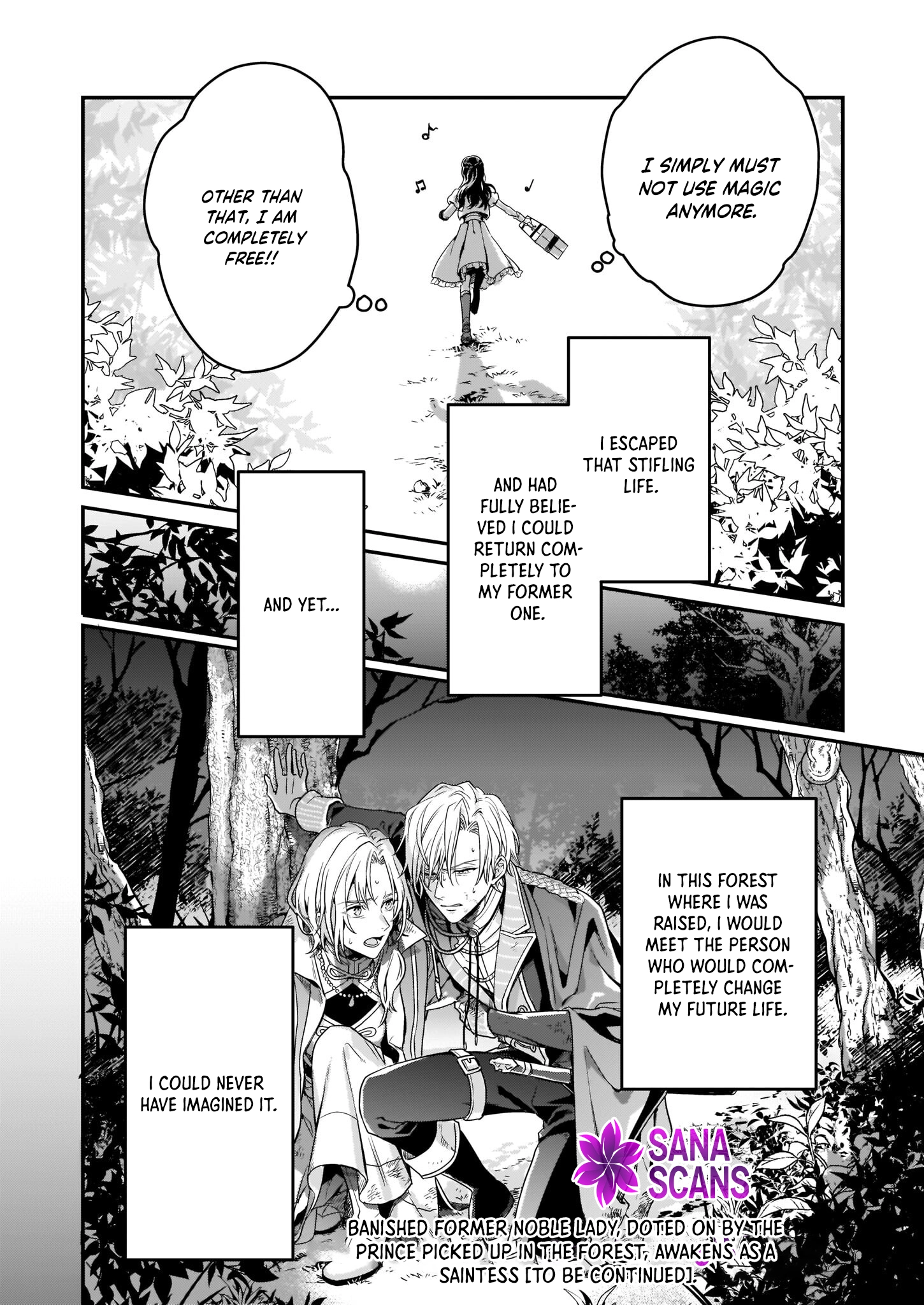 The Exiled Former Lady Loved by a Prince She Found in the Forest, Awakening as a Saint. Chapter 1 Page 46