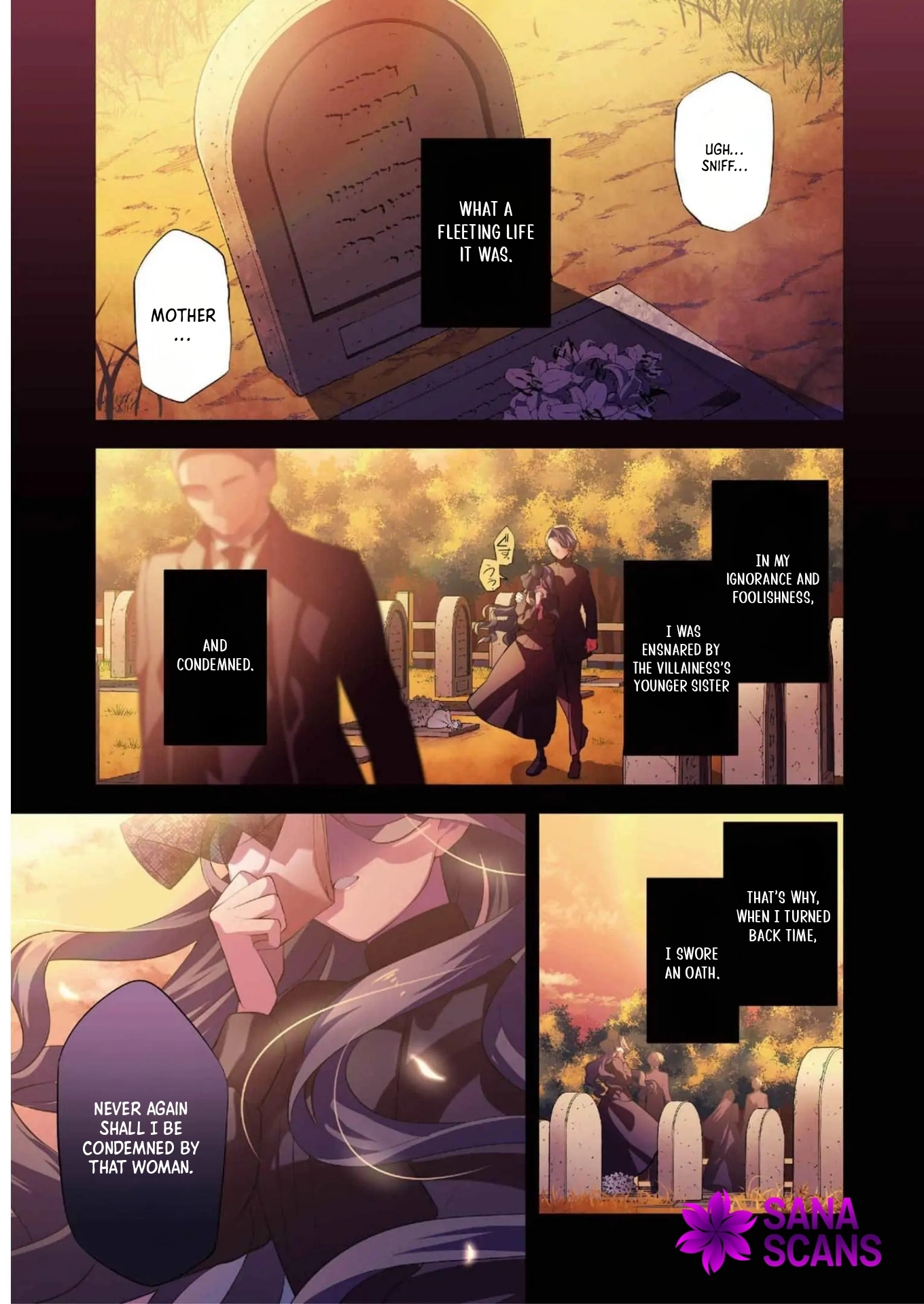 The fallen villainess rewinds fate, seeking to embody the flawless evil. Chapter 1 Page 2