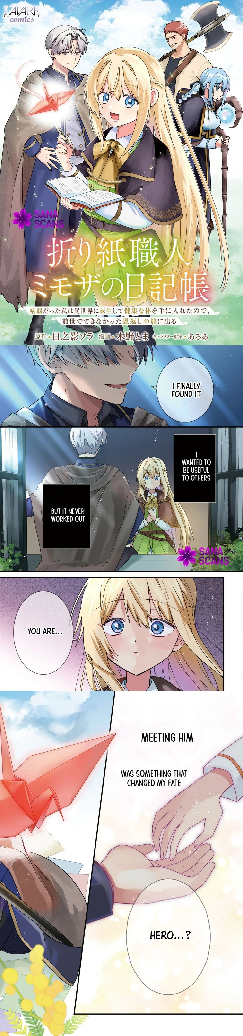 Mimosa’s Diary — An Origami Artisan’s Journey in Another World Chapter 1 - . Page 1
