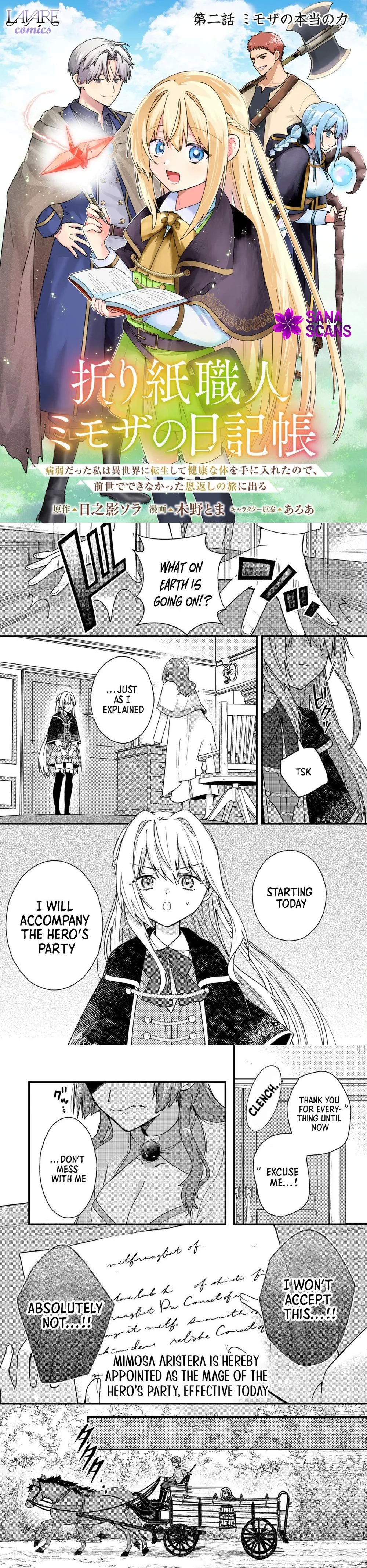Mimosa’s Diary — An Origami Artisan’s Journey in Another World Chapter 2 Page 1