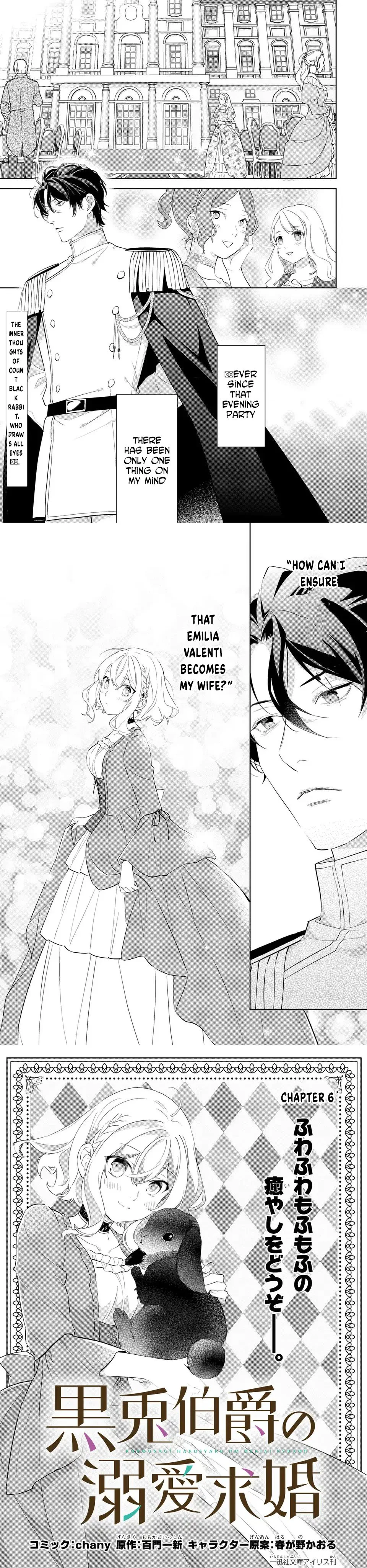 The Black Rabbit Count’s Devoted Marriage Proposal. Chapter 6 Page 1